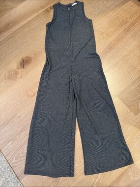 Ces Femme Sleeveless Wide-Leg Jumpsuit in Charcoal
